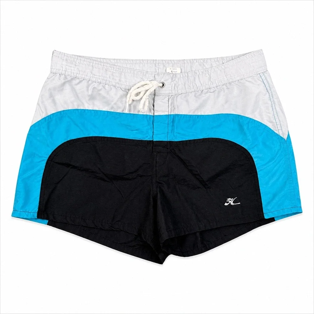 Vintage Hobie Swim Trunks Mens 34 Color Block Shorts 2" Inseam Surf Y2K - Picture 4 of 6
